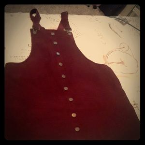 Maroon Jumper no pockets corduroy like